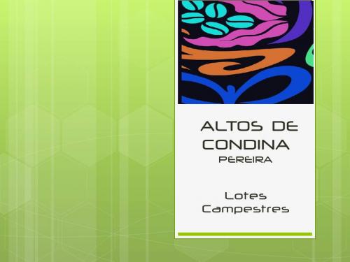 Venta Lotes Camprestres Pereira