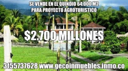 SE VENDE HERMOSA PROPIEDAD ZONA TURÍSTICA DEL QUINDIO 64.000