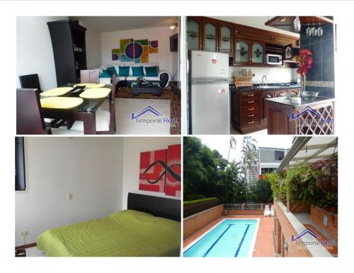 ALQUILER APARTAMENTO AMOBLADO EN EL POBLADO CÓDIGO 2126