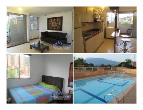 ALQUILER APARTAMENTO AMOBLADO EN EL POBLADO CÓDIGO 2152