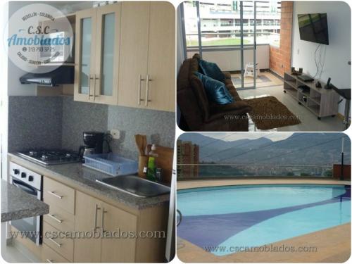 Renta de Apartamentos Amoblados en Medellin código AP21 ( Poblado - Las palmas )