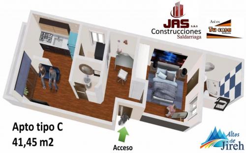 SUPER APARTAESTUDIOS , 42Mts2.ASI ES TU CASA