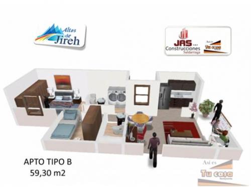 APTO 2HAB, PROYECTO ALTOS DE JIREH. ASI ES TU CASA