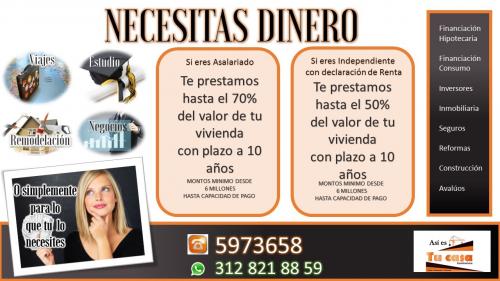 Financiación del 85% con compra de vivienda nueva o usada.