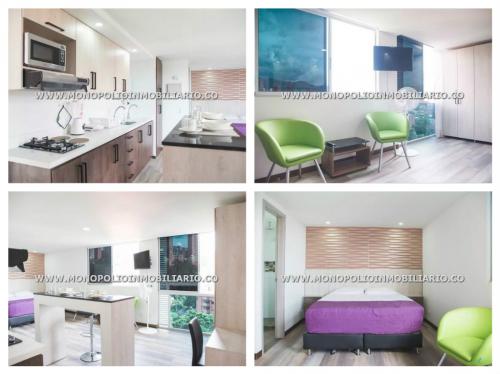 APARTAESTUDIO AMOBLADO PARA RENTAR EN MEDELLIN SECTOR EL POBLADO COD*>*: 9217