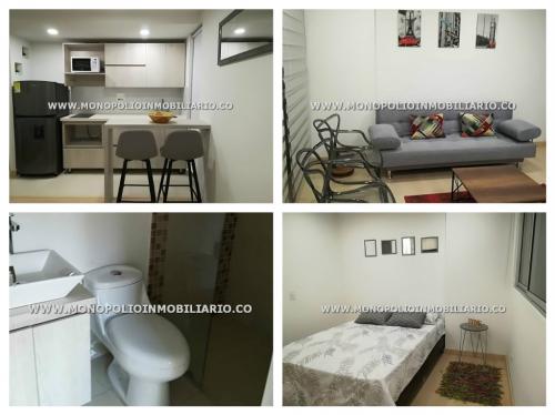 APARTAESTUDIO AMOBLADO EN RENTA - EL POBLADO EL TESORO COD*-]: 10829