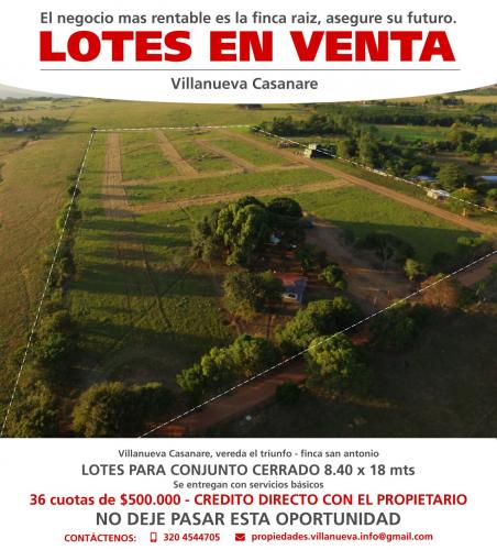 Lotes Villanueva Casanare