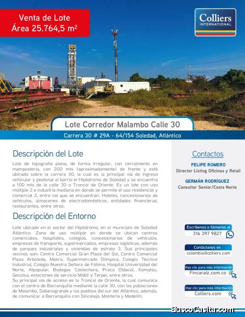Lote en Barranquilla en Arriendo