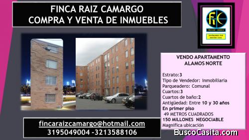 vVENDO APARTAMENTO EN ALAMOS NORTE