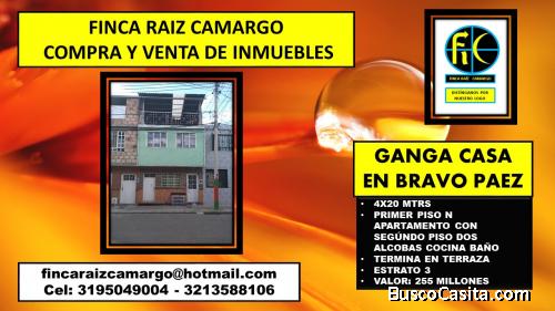 VENDO CASA BRAVO PAEZ