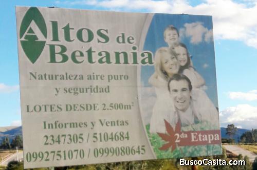 Terrenos con alta plusvalia valle de los chillos