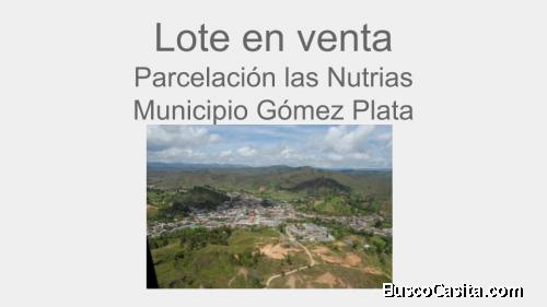 Terreno en venta Gómez Plata Parcelación Las Nutrias
