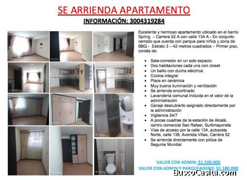 Hermoso apartamento en arriendo