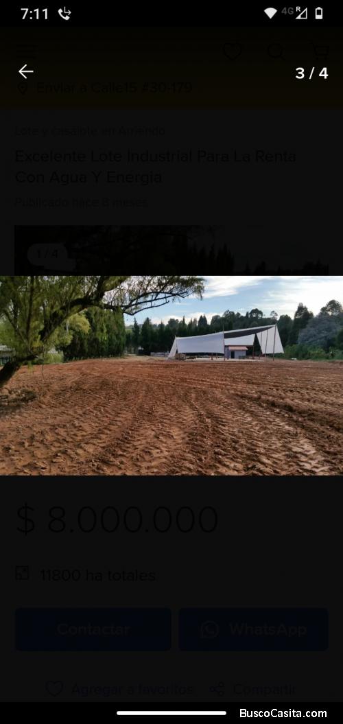 Ecxelente Lote para Industria, Parqueadero para Tractomulas, Maquinaria Pesada, contenedores Marítim
