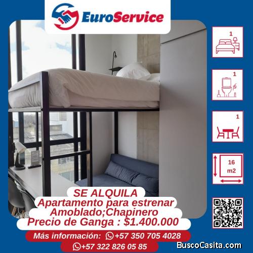 SE ALQUILA PARA ESTRENAR APTO EN CHAPINERO AMOBLADO 