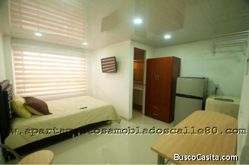 Apartaestudio amoblado calle 80 Bogota