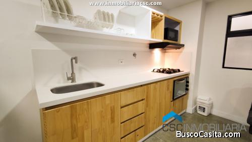 Apartamento amoblado con restaurante en la terraza en el barrio Boston de Medellín.