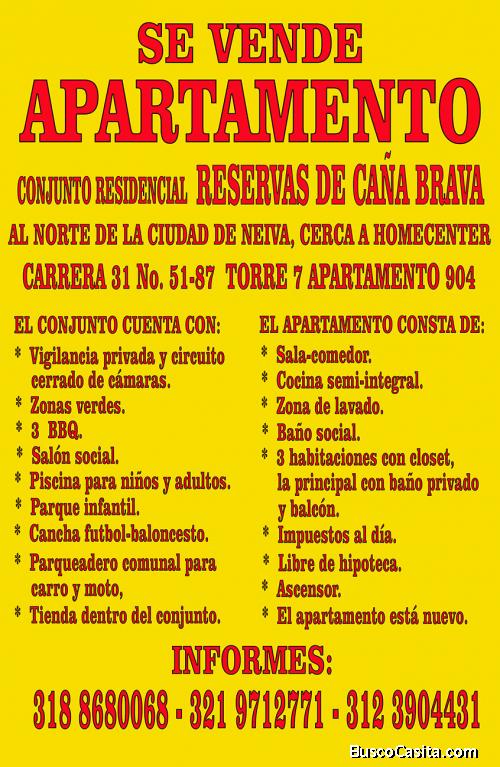 Se Vende Apartamento Reservas de Caña Brava - Neiva
