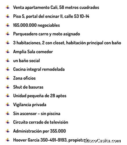 apartamento 5to piso cali norte