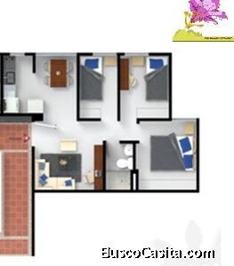 ARRIENDO apartamento Conjunto Cerrado FRESIA de Ciudad Verde