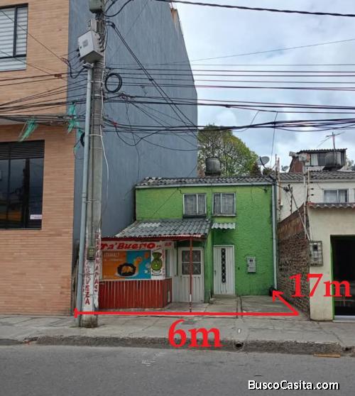Vendo Lote con Casa en Bogota 102 metros cuadrados