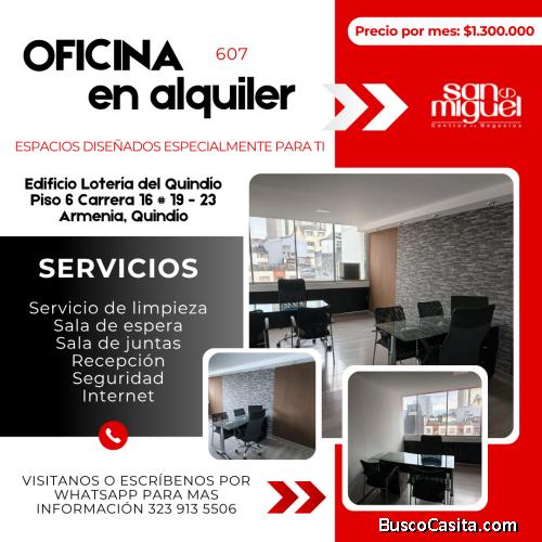 RENTA TU OFICINA TODO INCLUIDO EN EL CENTRO DE ARMENIA