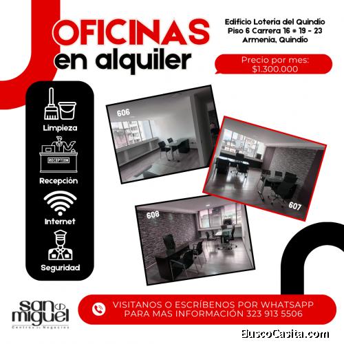 Oficina 606 en arriendo – Todo incluido | Centro de Armenia