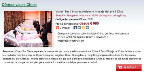 Viajes Sur China experiencia masaje del pie 9 Dias 