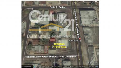 Century 21 Vende Terreno ubicado al frente de BANCARIBE,Av. 17 de Diciembre