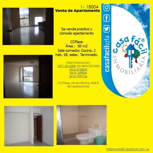 SE VENDE PRACTICO Y COMODO APARTAMENTO CC PLAZA