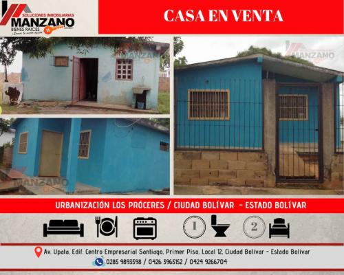 CASA EN LOS PROCERES- CIUDAD BOLÍVAR 