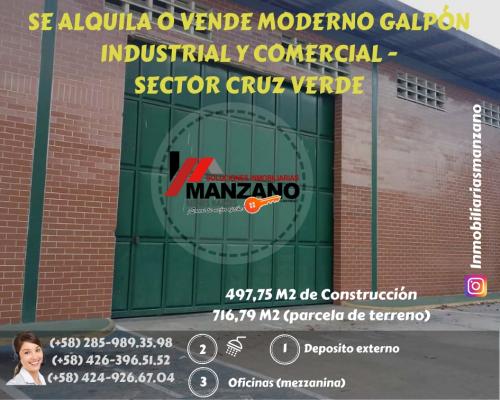 SE ALQUILA O VENDE MODERNO GALPÓN - CIUDAD BOLÍVAR- EDO- BOLÍVAR