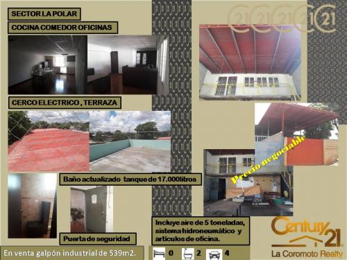 GALPON COMERCIAL DE 539M2 A LA ALTURA DE EMPRESAS POLAR SAN FRANCISCO