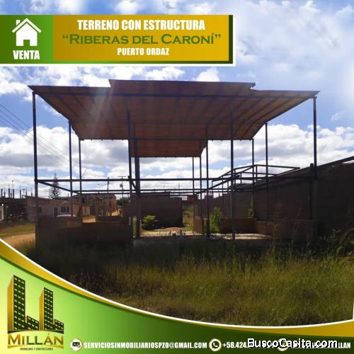  Se Vende Terreno en Ribera del Caroni con Galpon