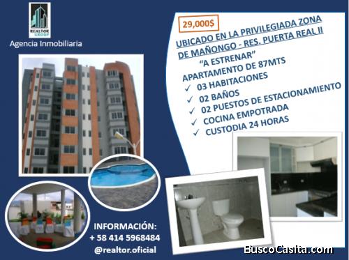 Inmobiliaria Realtor Group vende Apartamento en Res. Puerta Real 2 Jardín Mañongo  Precio 29.500
