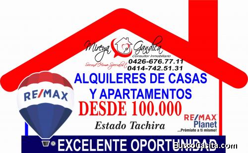 ALQUILERES DE CASAS Y APARTAMENTOS