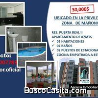 Inmobiliaria Realtor Group vende Apartamento 90 mts2 RES PUERTA REAL MAÑONGO