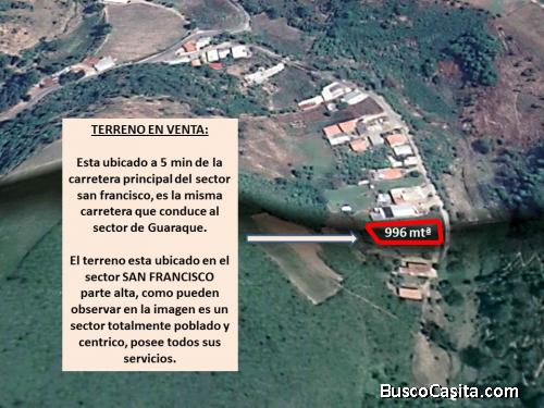 TERRENO EN TOVAR ESTADO MERIDA SECTOR SAN FRANCISCO PARTE ALTA PROPIEDAD PRIVADA