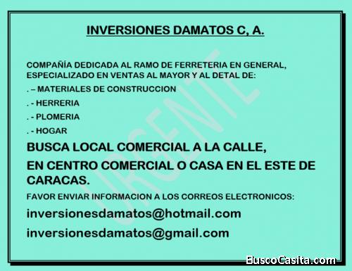 SE BUSCA LOCAL COMERCIAL EN ALQUILER