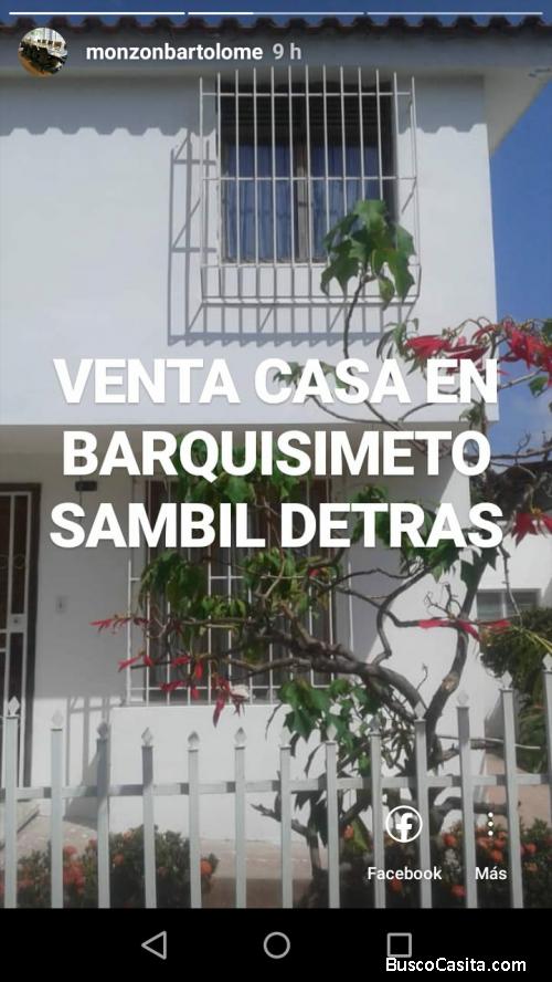 VENDO CASA CERCA DEL SAMBIL BARQUISIMETO