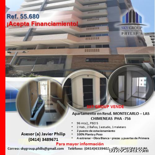 APARTAMENTO, RESD. MONTECARLOS – LAS CHIMENEAS PHA-756