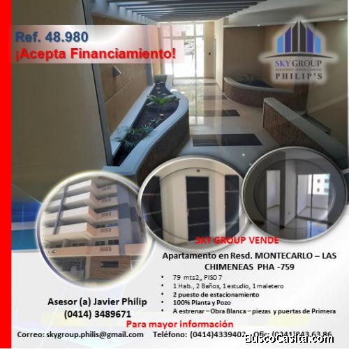 APARTAMENTO, RESD. MONTECARLOS – LAS CHIMENEAS PHA-759