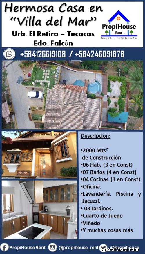 HERMOSA CASA EN TUCACAS. CONJ. RESIDENCIAL EXCLUSIVO