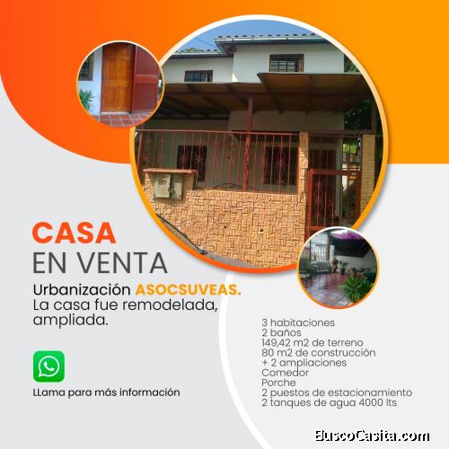 En venta Hermosa casa en Los Teques, Lagunetica (Urb. ASOCSUVEAS)