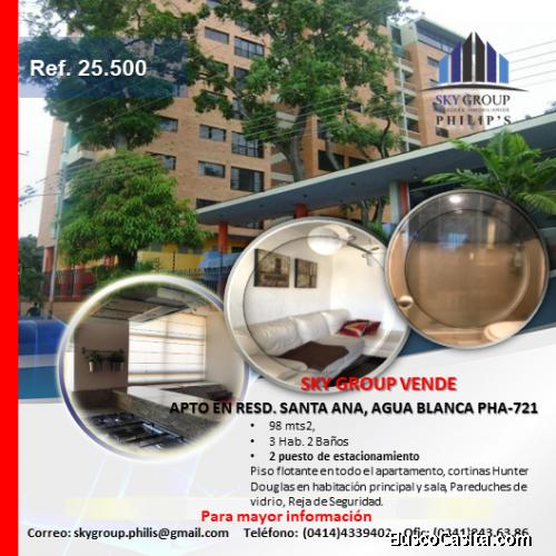 Apartamento en Residencias Santa Ana, Agua Blanca PHA-721