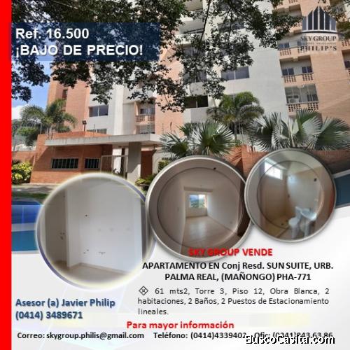 APARTAMENTO EN Conj Resd. SUN SUITE, URB. PALMA REAL, (MAÑONGO) PHA-771
