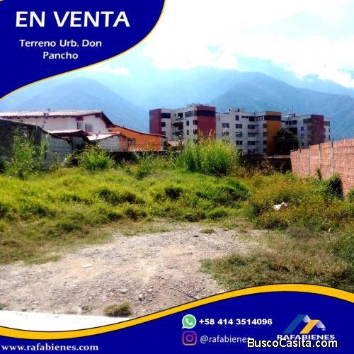 RAFABIENES VENDE TERRENO EN URB. DON PANCHO AV LOS PROCERES CONTACTANOS AL 0414 3514096