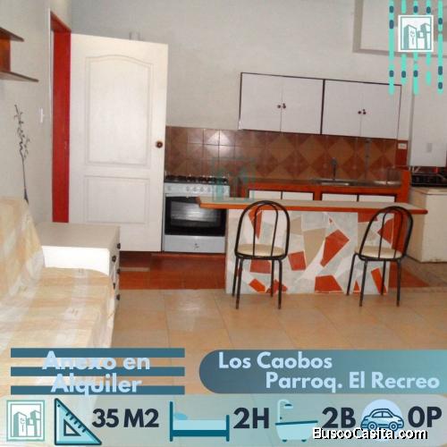 Se alquila Anexo Amoblado 35m2 2h/2b/0p Los Caobos