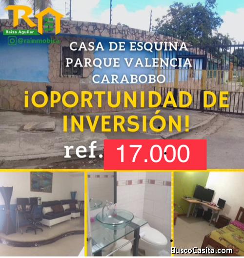 De oportunidad casa de esquina Parque valencia con dos locales más fondo de comercio 