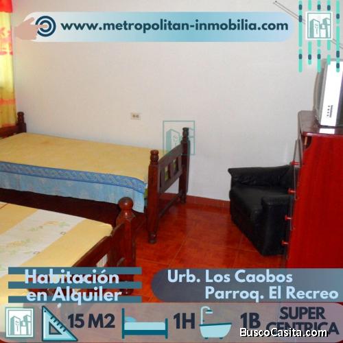 Se alquila habitacion para 2 personas 15m2 1h/1b/0p Los Caobos